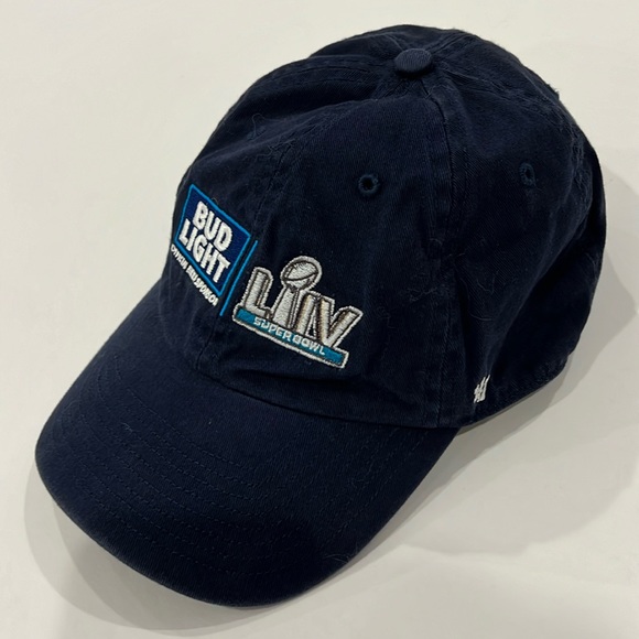 Budweiser Other - BUD LIGHT BEER SPONSOR NFL SUPER BOWL LIV 47 BRAND HAT/CAP BLUE ADULT